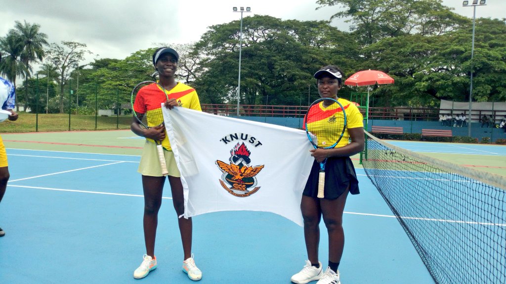 KNUST Live on Twitter "TENNIS (Women's double); KNUST and Ghana's number 1 women's tennis