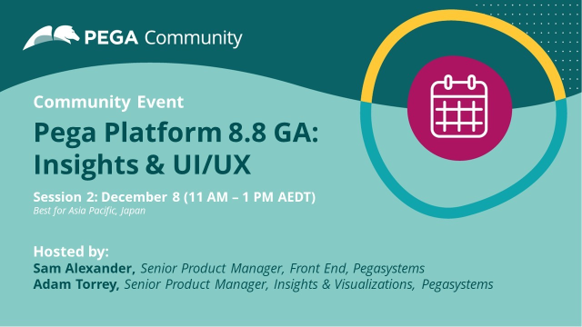 pega_dsk's tweet photo. In this session, Adam Torrey will tell us about the improvements to the Insights authoring experience, Explore Data, and Dashboard. Sam Alexander will share the latest updates to the UI/UX architecture and feature set. https://t.co/SFniu3doYW https://t.co/uWo5GL4wSR