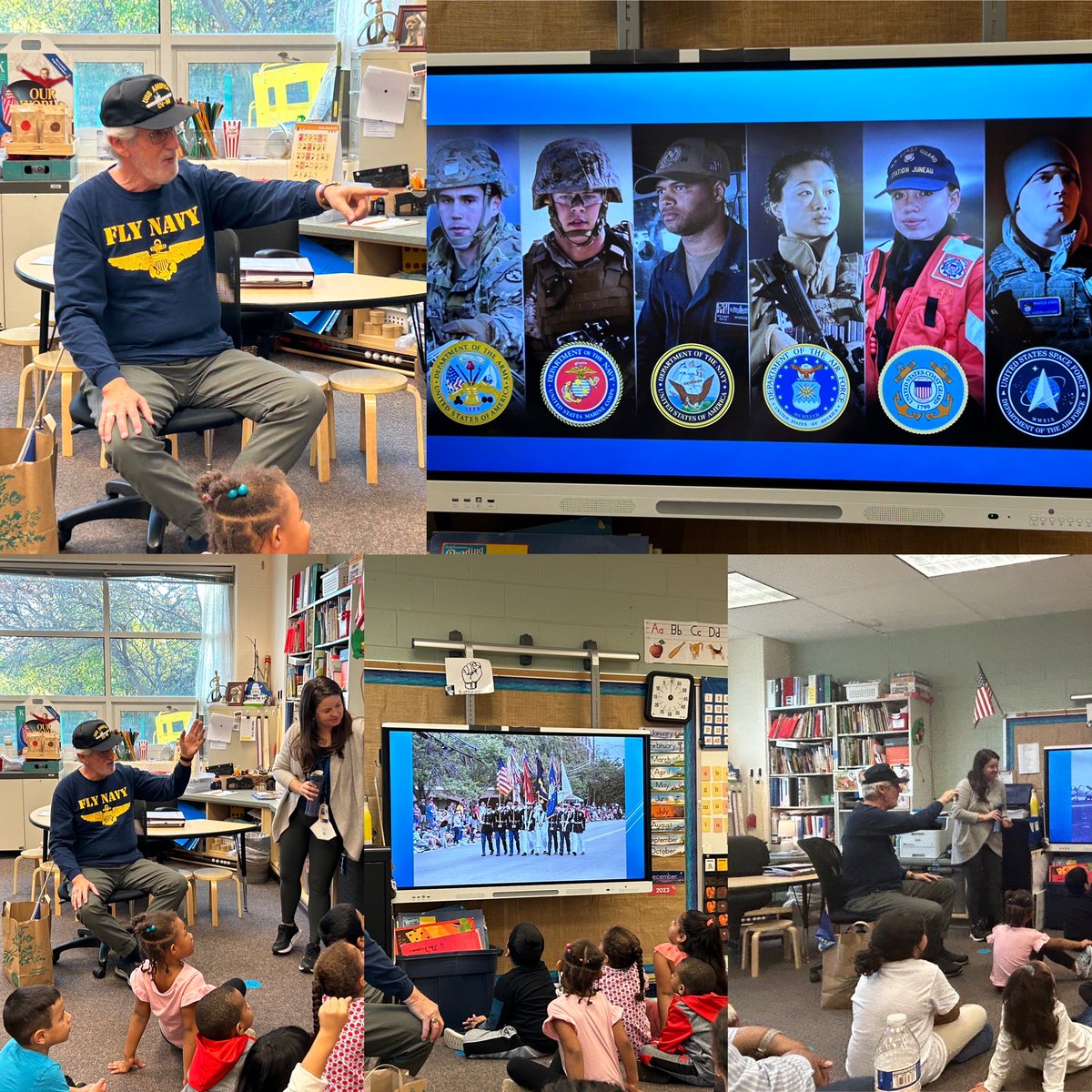 Thank you to retired APS teacher, Mr. Cleveland, for volunteering & visiting our <a target='_blank' href='http://twitter.com/apscspr'>@apscspr</a> classes to talk about the six branches of service in the military and your service in the Navy. Happy Veterans Day! <a target='_blank' href='http://search.twitter.com/search?q=APSFACE'><a target='_blank' href='https://twitter.com/hashtag/APSFACE?src=hash'>#APSFACE</a></a> <a target='_blank' href='http://search.twitter.com/search?q=APSisAwesome'><a target='_blank' href='https://twitter.com/hashtag/APSisAwesome?src=hash'>#APSisAwesome</a></a> <a target='_blank' href='http://search.twitter.com/search?q=APSVolunteersAreBack'><a target='_blank' href='https://twitter.com/hashtag/APSVolunteersAreBack?src=hash'>#APSVolunteersAreBack</a></a> <a target='_blank' href='https://t.co/1GWU6Qx45W'>https://t.co/1GWU6Qx45W</a>