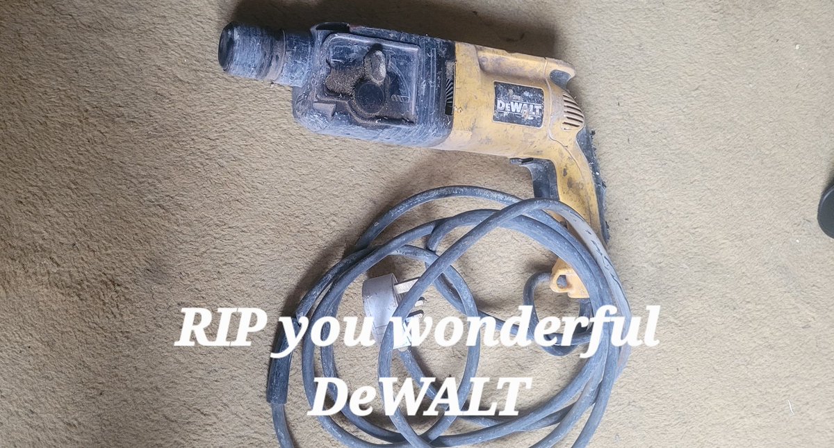 Danieltflint's tweet photo. @DEWALTtough Sad day for me 14 years of service, fantastic Drill 😢 Gutted https://t.co/UZaTvuErkv