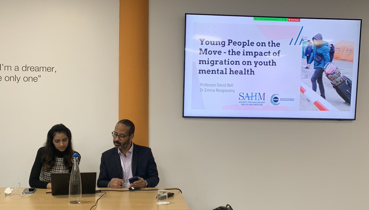 Looking forward to this. @David_L_Bell and @emmarachelsamy discussing the impact of migration on youth mental health