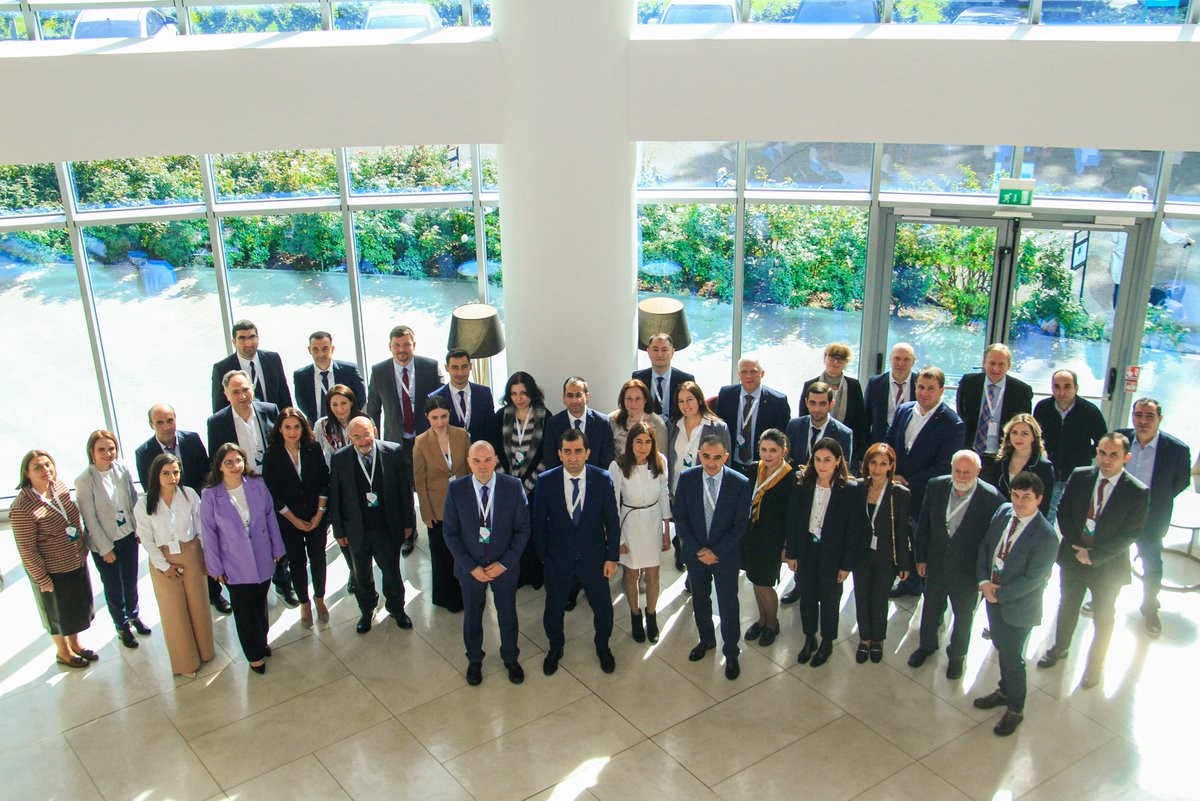 AmeriaBankCJSC's tweet photo. #Ameriabank joined Clearstream, Rosbank, Raiffeisenbank and members of regional banks to discuss ideas on development & expansion of #depository activities in #Eurasian region during #AECSD conference in #Yerevan.
🔗Learn more: https://t.co/i6EoEjKbjE https://t.co/wVGp4HCkrg