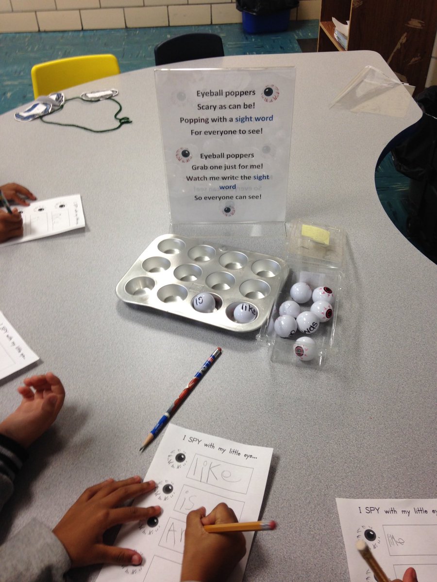 Eyeball Poppers we’re a hit with learners! They loved reading &amp; writing sight words on the Dollar Tree eyeballs!
#makelearningfun