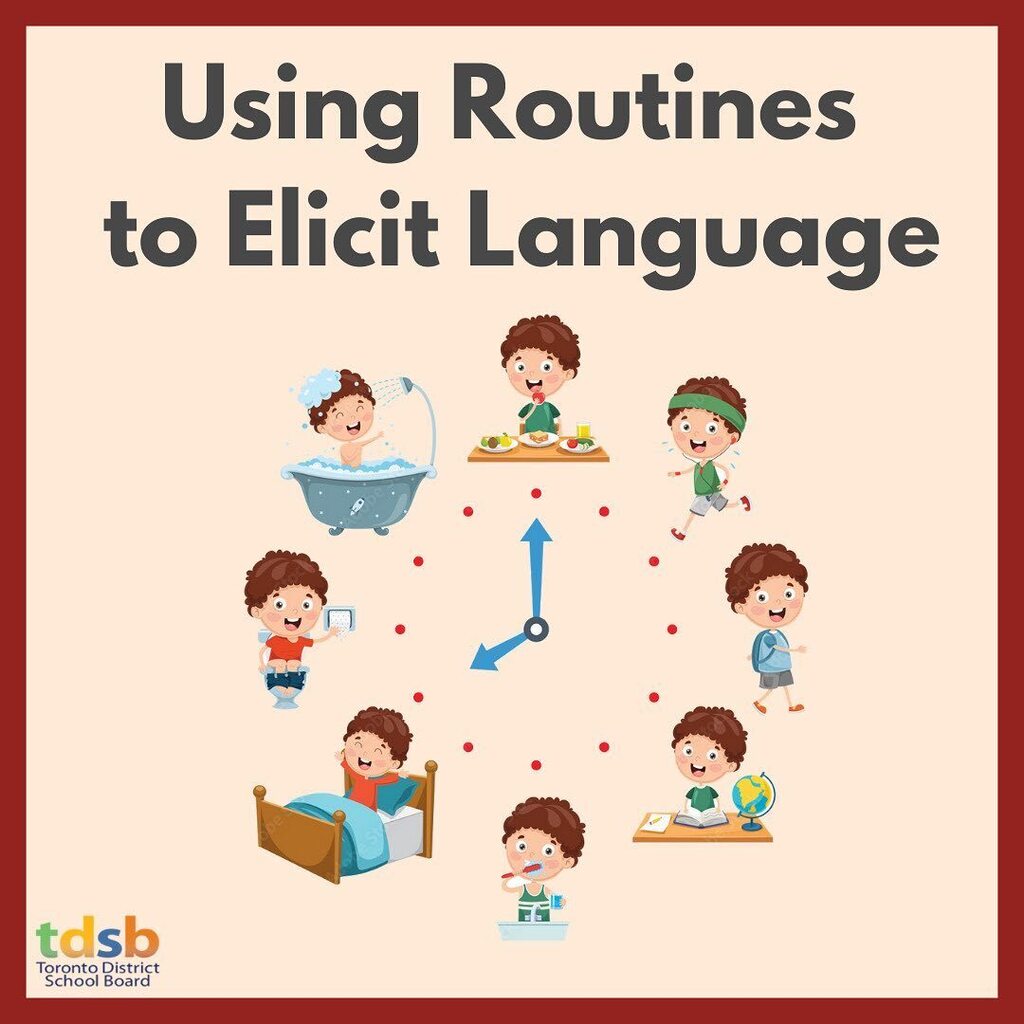 TDSB_SLP's tweet photo. ⬅️Swipe to read about how routines can help elicit language!
⠀⠀⠀⠀⠀⠀⠀⠀⠀
#routines #slp #tdsb #tdsbslp #communication #languagedevelopment https://t.co/GEO2CXhNpC