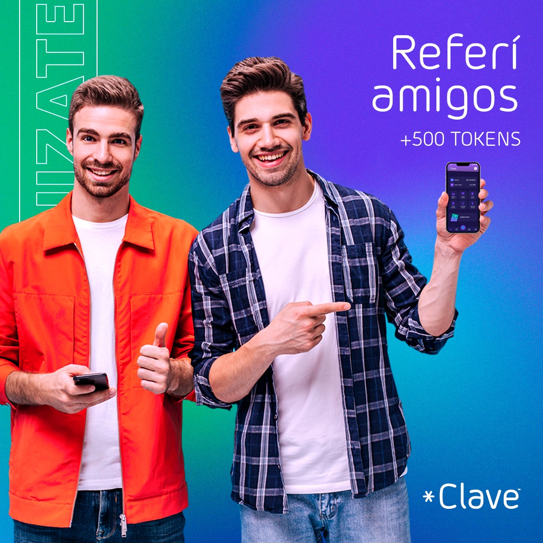 clave_ecosystem's tweet image. Lo bueno se comparte y más si te beneficia a vos también! Invitá a tus amigos a sumarse a la comunidad. Pasales el dato de #ClaveApp y ganá 500 #Tokens así de fácil!

#ElFuturoesClave #ComunidadClave #Billeteravirtual #Blockchain #EcosistemaFinanciero #Fintech #Tokenizate