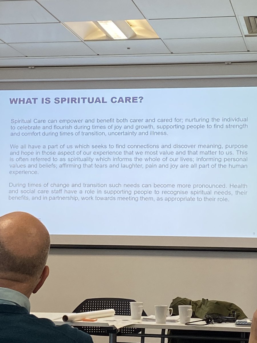 nic_ahp's tweet photo. At a national Spiritual care event today. Great opportunity to have some open conversations and help define and build the future of this essential service. Looking forward to reflecting on these conversations and the national work with the @NHSTSpiritual team soon.@AlanGibbon3 https://t.co/XxMJ0meaBk