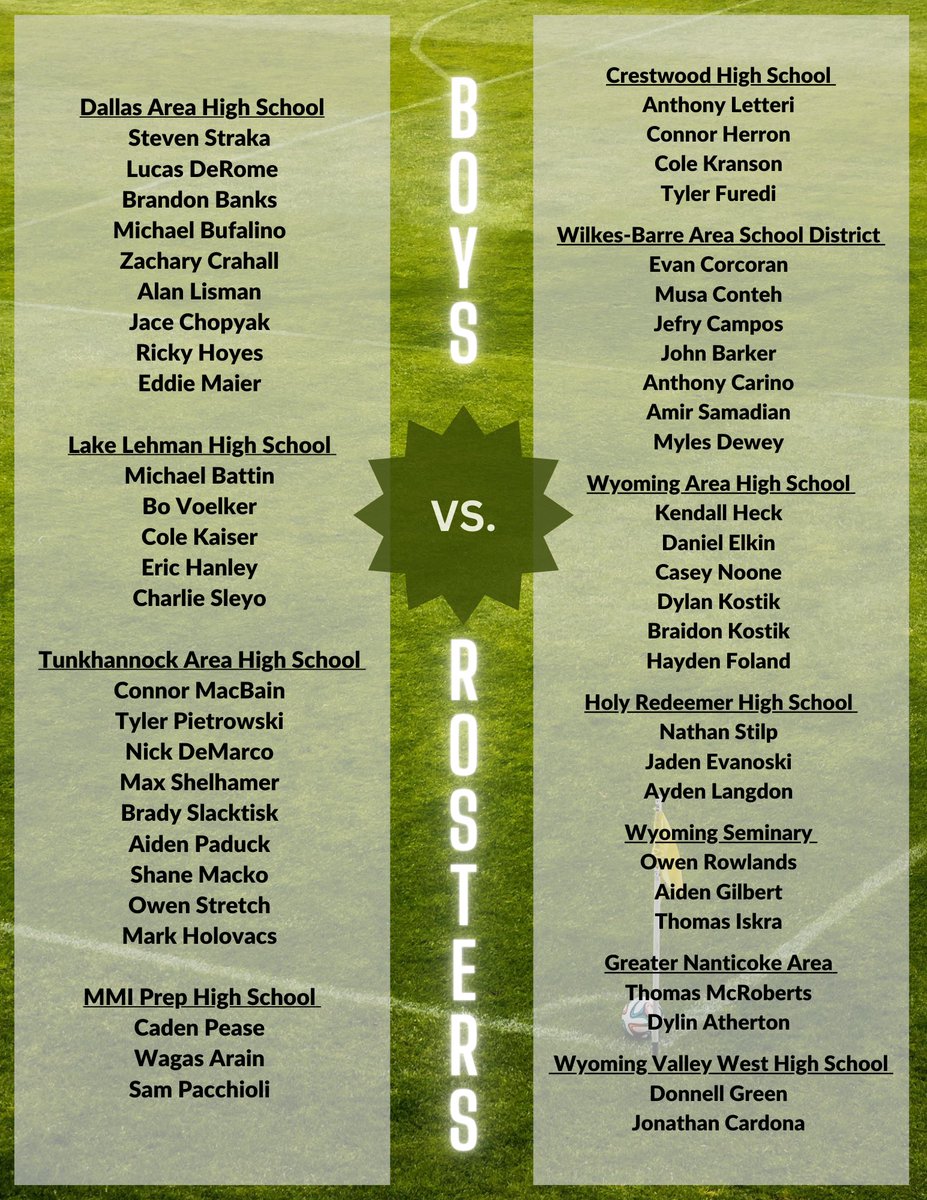 nepasoccer's tweet photo. The Wyoming Valley Conference Senior Classic is today! Come support the seniors at Wyoming Seminary one final time! https://t.co/Dgzq9pvZoC