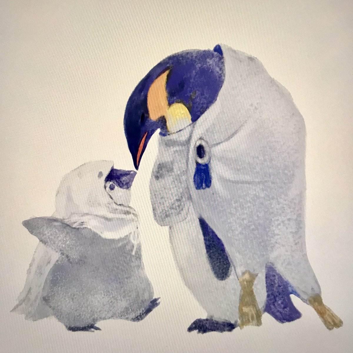「ホンカペンギンとウツシの雛とウツシペンギンの群れ、描き込んでフワフワにして入稿し」|ふっきんのイラスト