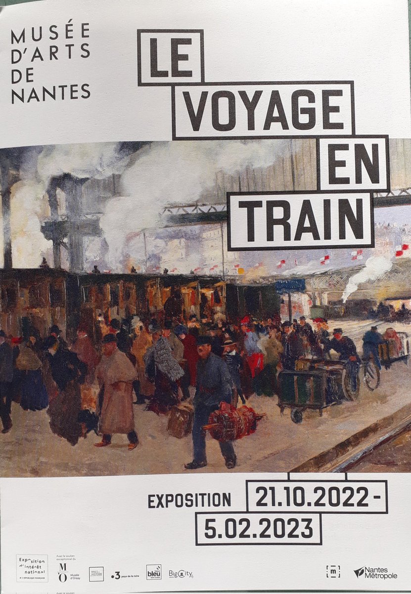 MaCombrailles's tweet photo. Une exposition temporaire au musée d'Arts de #Nantes, "le voyage en train". Il est question d'un viaduc sur la #Sioule, qui n'est autre que le viaduc de #Rouzat (Allier) en cours de construction,par #Eiffel. #Patrimoine @MuseeArtsNantes https://t.co/bBhBqeTGbE