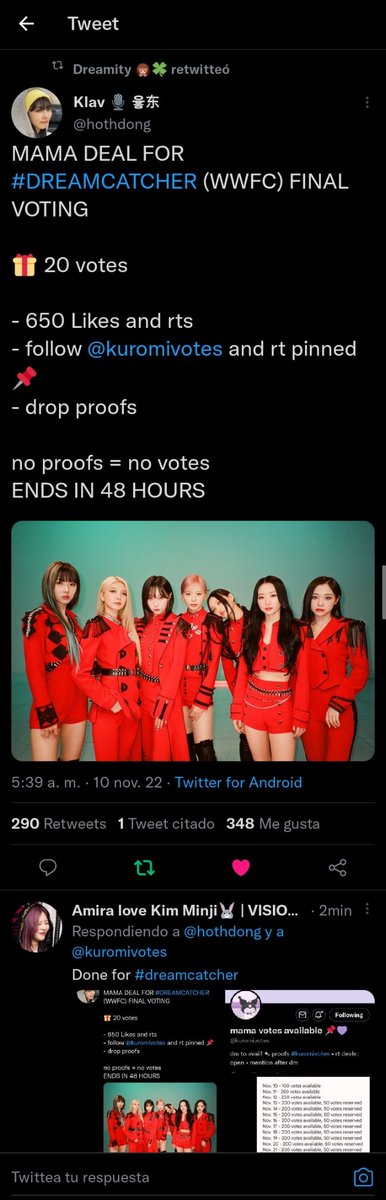 BlueSnowFlake_4's tweet photo. @hothdong @Dreamity_22 @kuromivotes Donde formó #Dreamcatcher https://t.co/6gOBBMzvxL