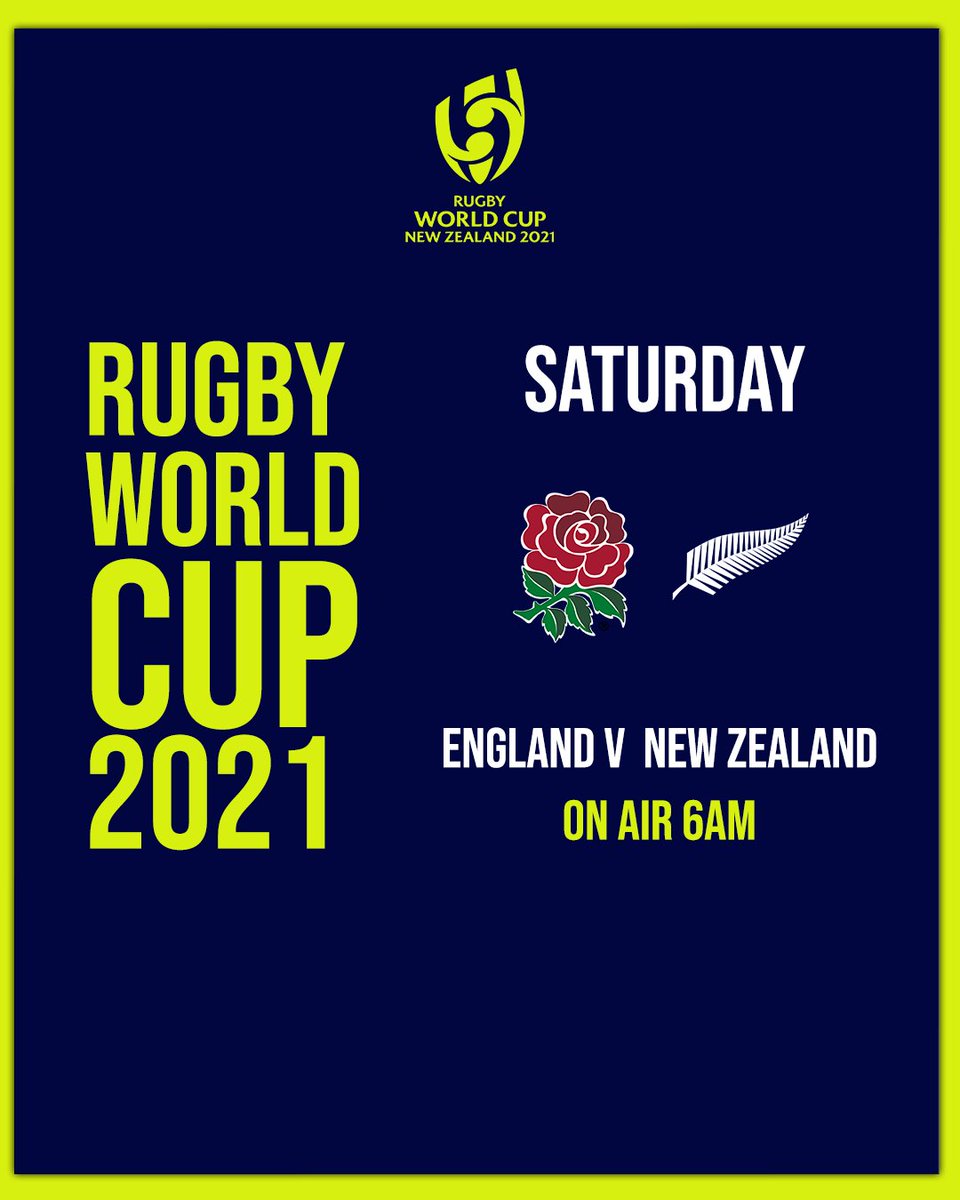 The #RWC2021 𝗙𝗜𝗡𝗔𝗟 🏆

🏴󠁧󠁢󠁥󠁮󠁧󠁿 England 🆚 New Zealand 🇳🇿

📺 <a href="/ITV/">ITV</a> 

Do. Not. Miss. It.