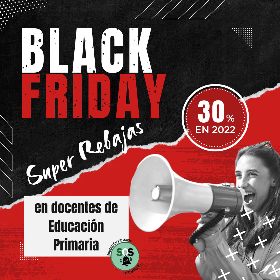En el Black friday seguimos con el 2x1 docente. Basta ya🤚🏻 #CadaDocenteSuEspecialidad
#BajadaDeRatios
#165diasparaverano
#23HorasLectivas
#ModelodePlantillaDocente
 #adaptar33RD15942011 
#Noal2x1
<a href="/gfvara/">Guillermo Fdez Vara</a> <a href="/famayaf/">FranAmaya</a> <a href="/martinezseijo/">txepi</a> <a href="/junta_ex/">Junta de Extremadura</a> <a href="/xprimaria038/">XPrimaria</a> <a href="/primariaresiste/">Primaria Existe Madrid</a>