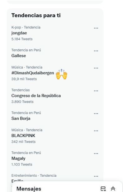 angiedustycat's tweet photo. Dimash Qudaibergen es tendencia en Perú 🇵🇪
#DimashQudaibergen https://t.co/EVdhduJ048