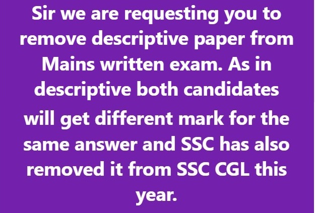 sidinfosid3's tweet photo. @abhayips86 #Remove_Descriptive_from_OSSC_CGL_Mains
 #OSSC_CGL_2022 https://t.co/RJd3apKwQS