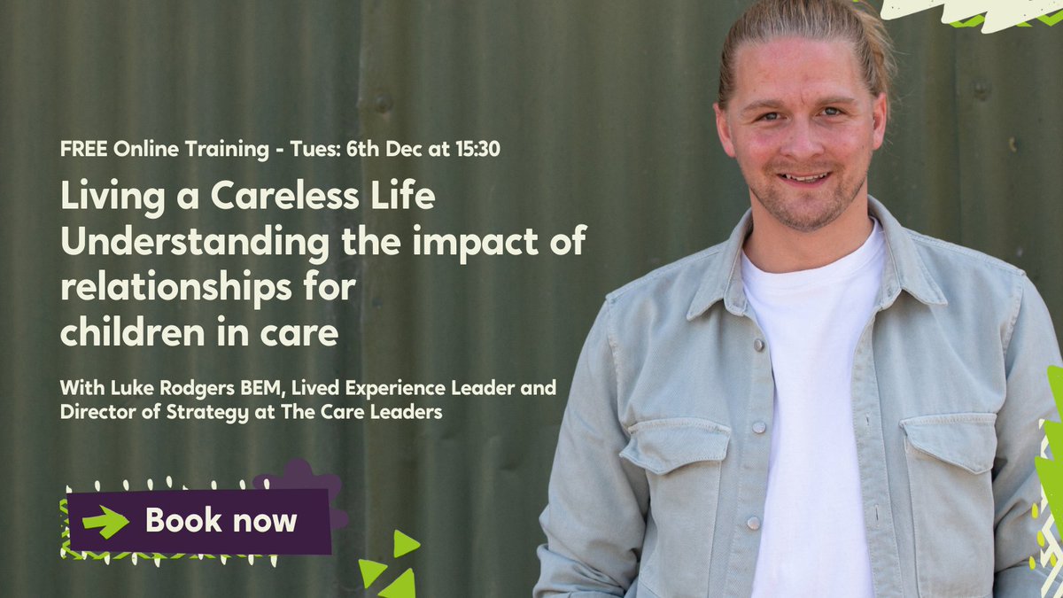 TheCareLeaders's tweet photo. You are invited to our FREE online training session that will provide you with professional and personal; insight into the life of children in care. You will learn about the power of
relationships and the impact they have on a child in care.

Book now - https://t.co/sEcTZ6et59 https://t.co/F7fnH2GCsR