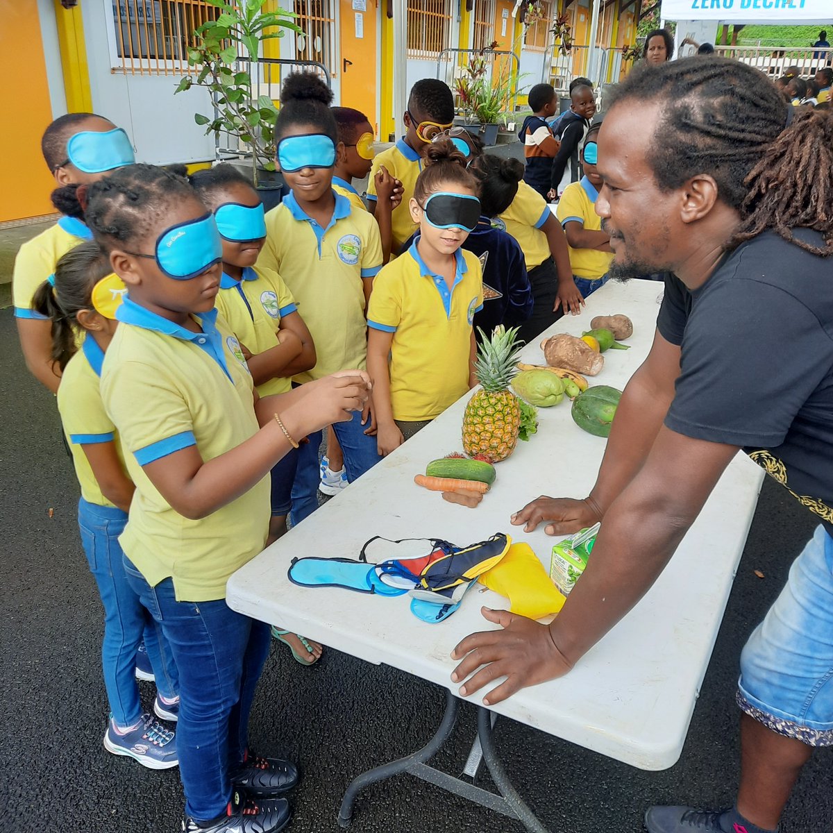 ECOMANIFESTATION ce jeudi 10 novembre 2022 à l'école. Les élèves des classes de CP, CE1 et CE2 participent à plusieurs ateliers avec les associations Le domaine de la Chabet, Zéro Déchet Martinique, CCPYPM et EcoMobile. #CircoFdF1