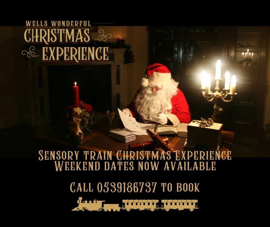 A little reminder that we are running additional Christmas Sensory Trains on Saturday 19th November from 4pm.

Please note this option is not available to book online so please call Wells House and Gardens on 0539186737 to book your place.