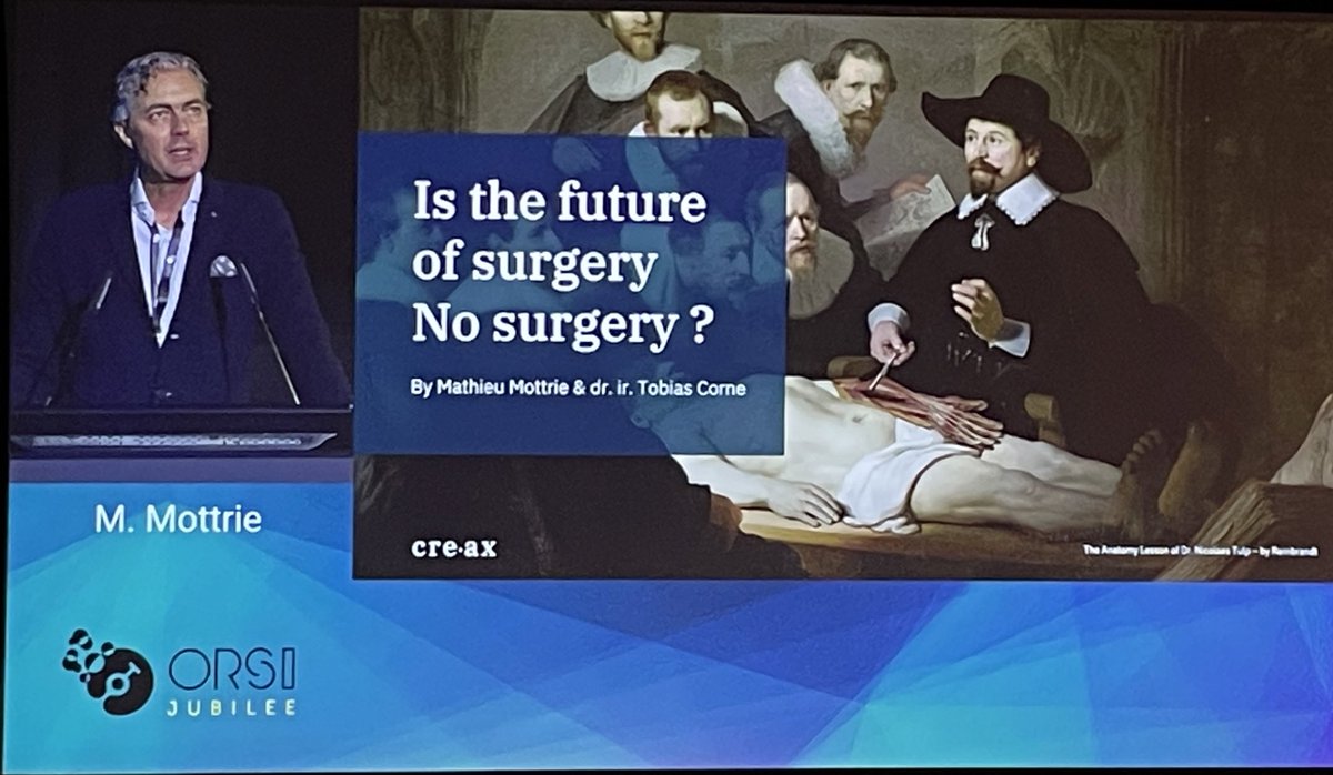 𝙍𝙞𝙘𝙘𝙖𝙧𝙙𝙤 𝘽𝙚𝙧𝙩𝙤𝙡𝙤 MD PhD (@ricbertolo) on Twitter photo Very thought-provoking lectures this morning about #innovations in the future of #robotic (no!?) #surgery.
🔑 Keywords: non #invasive || directed #energy || #precision || #target #therapy
#ORSIJUBILEE22 - <a href="/orsiacademy/">Orsi Academy</a> Very thought-provoking lectures this morning about #innovations in the future of #robotic (no!?) #surgery.
🔑 Keywords: non #invasive || directed #energy || #precision || #target #therapy
#ORSIJUBILEE22 - <a href="/orsiacademy/">Orsi Academy</a>