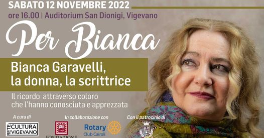 Un incontro da non perdere sabato 12 novembre alle ore 16,00 a Vigevano per ricordare Bianca Garavelli. #biancagaravelli #vigevano #dantedi2022 @CasaLettori @IsabellaCesarin @artdielle