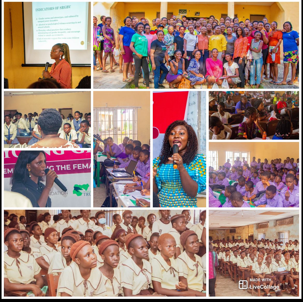 or messages that are derogatory against females.

The groups were advised  to start female clubs in the Schools.
#srgbv
#nigerianwomentrustfund
#FordFoundation 
#eduMarshal
#Leadership