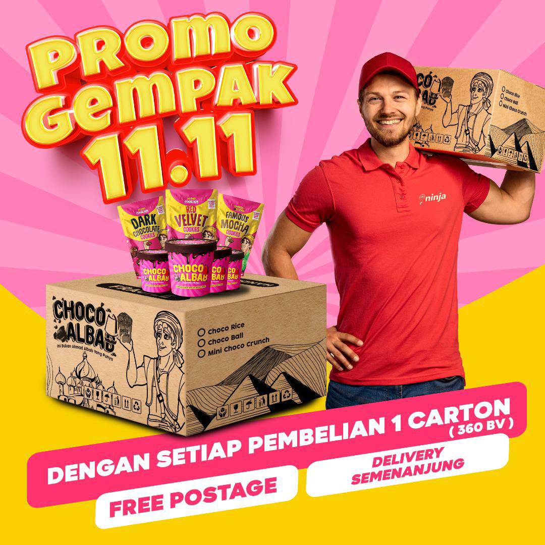 AzmiZahari74's tweet photo. Ada yg nak Grab Promo 11/11 ni?😍🎉
Jom berjimat guys!🔥🎉
(Hari ni shj!)

📲Pm/wasap Klik link ni:
https://t.co/WrIGX3VdgG
.
.
#Thesaudagaar #Chocoalbab #AlbabCookies #Sale #Promo1111 https://t.co/rkUPg3T4iJ