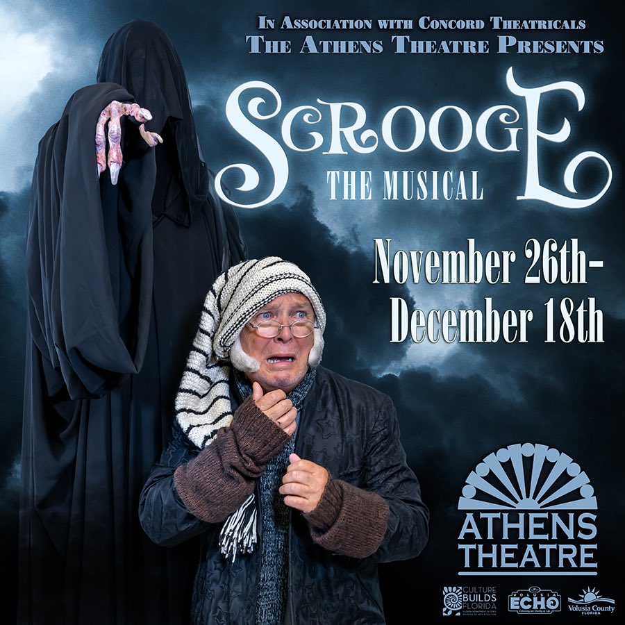 It may be hard to believe as we’re currently going through a tropical storm but Thanksgiving weekend is just two weeks away! Be sure to catch Scrooge, The Musical opening that Saturday, November 26! Get your 🎟️ at athensdeland.com Photo Credit: Mike Kitaif
