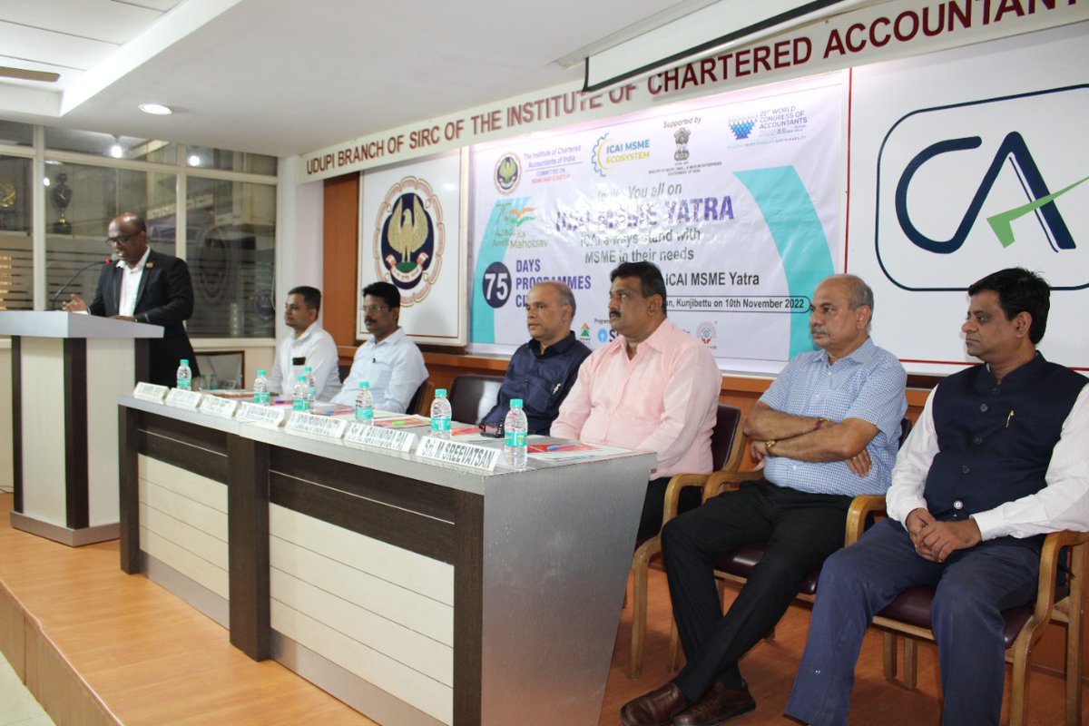 msmeicai's tweet photo. ICAI MSME Yatra &amp; Setu at Udupi in the State of Karnataka on 10.11.2022
Tag us at #icaimsmeyatra https://t.co/ATM92bkORq