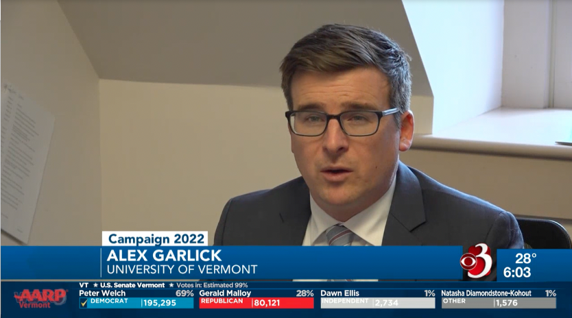 uvmpols's tweet photo. .@uvmpols Prof @garlicksauce spoke w/ @wcax about the many important races #vt voted on in #Midterms2022
https://t.co/fHCxNBbYoG https://t.co/rUeAVhtLbG