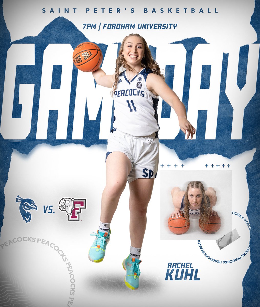 Saint Peter's Women's Basketball (@peacockswbb) on Twitter photo Game 2️⃣
🆚 <a href="/FordhamWBB/">Fordham Women's Basketball</a>
📍 Bronx, NY
⏰ 7 PM
🏟 Rose Hill Gym
📊 bit.ly/2BKfkLt
📺 es.pn/3UpNlXj
#StrutUp🦚 Game 2️⃣
🆚 <a href="/FordhamWBB/">Fordham Women's Basketball</a>
📍 Bronx, NY
⏰ 7 PM
🏟 Rose Hill Gym
📊 bit.ly/2BKfkLt
📺 es.pn/3UpNlXj
#StrutUp🦚