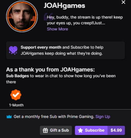 I just developed a verification system for twitch.tv/JOAHgames ! You can get your ORANGE checkmark NOW for $4.99 ONLY!!