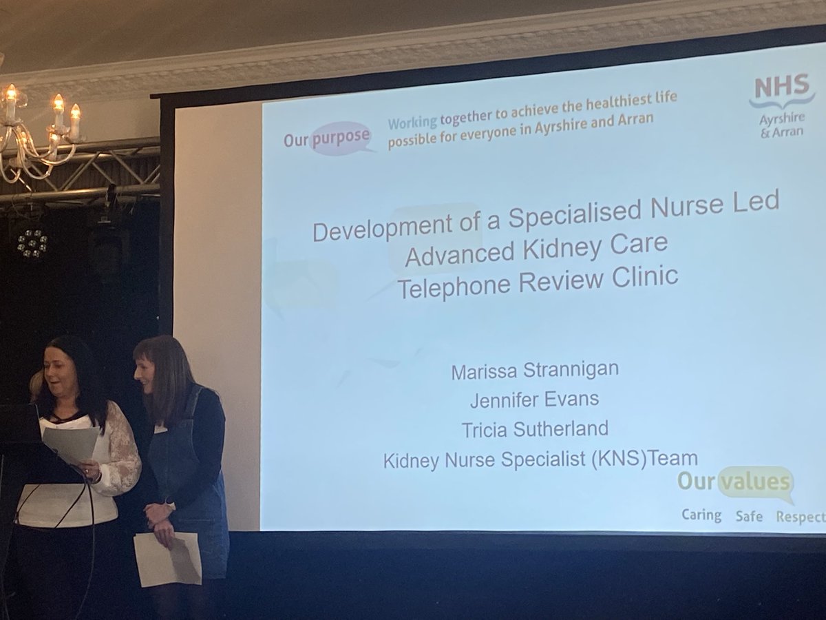 renal_nurse (@nurserenal) on Twitter photo Marissa, Jennifer and Tricia from <a href="/NHSaaa/">NHS Ayrshire & Arran</a> talking about the advantages of a telephone review clinic for their CKD patients #SRA2022 Marissa, Jennifer and Tricia from <a href="/NHSaaa/">NHS Ayrshire & Arran</a> talking about the advantages of a telephone review clinic for their CKD patients #SRA2022