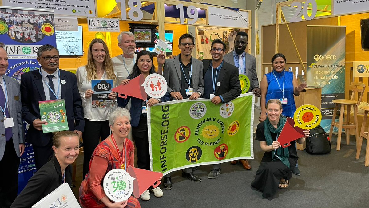 😍🌍Greetings from #cop27egypt @UNFCCC exhibition @INFORSE_org @Suswatch_Kenya @inseda @Vedv_Energi @EastInforse @grameen_shakti  @tatedo @ugandacoalition @IDEA_SriLanka CRT #Nepal @solarcookersint @DAperspectives #localsolutions #ecovillage #renewables
👉inforse.org/cop27.php