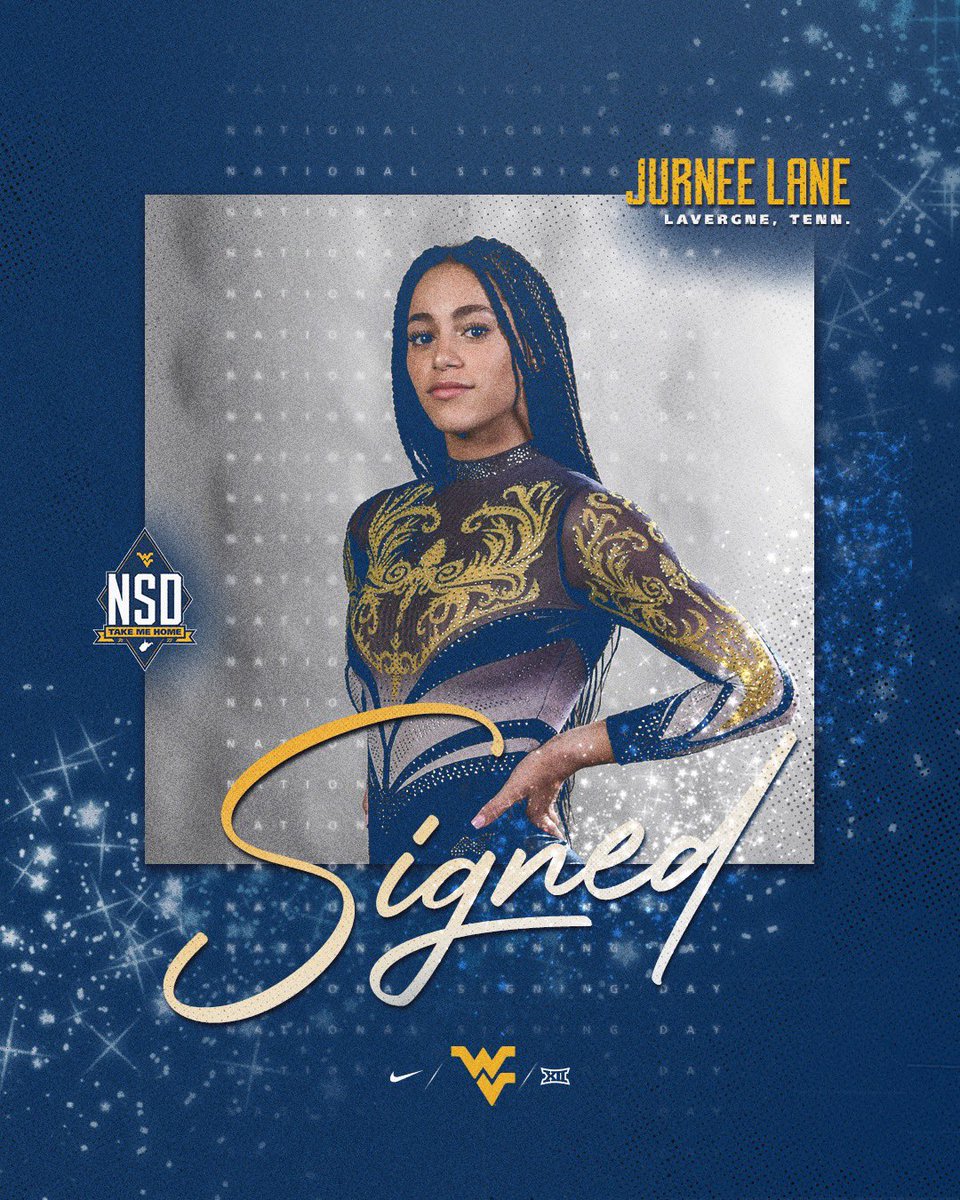 WVU Gymnastics on Twitter: "𝒮𝒾𝑔𝓃𝑒𝒹 ️#N##N#🖊️ Jurnee Lane#N#🤸‍♀️ Let it