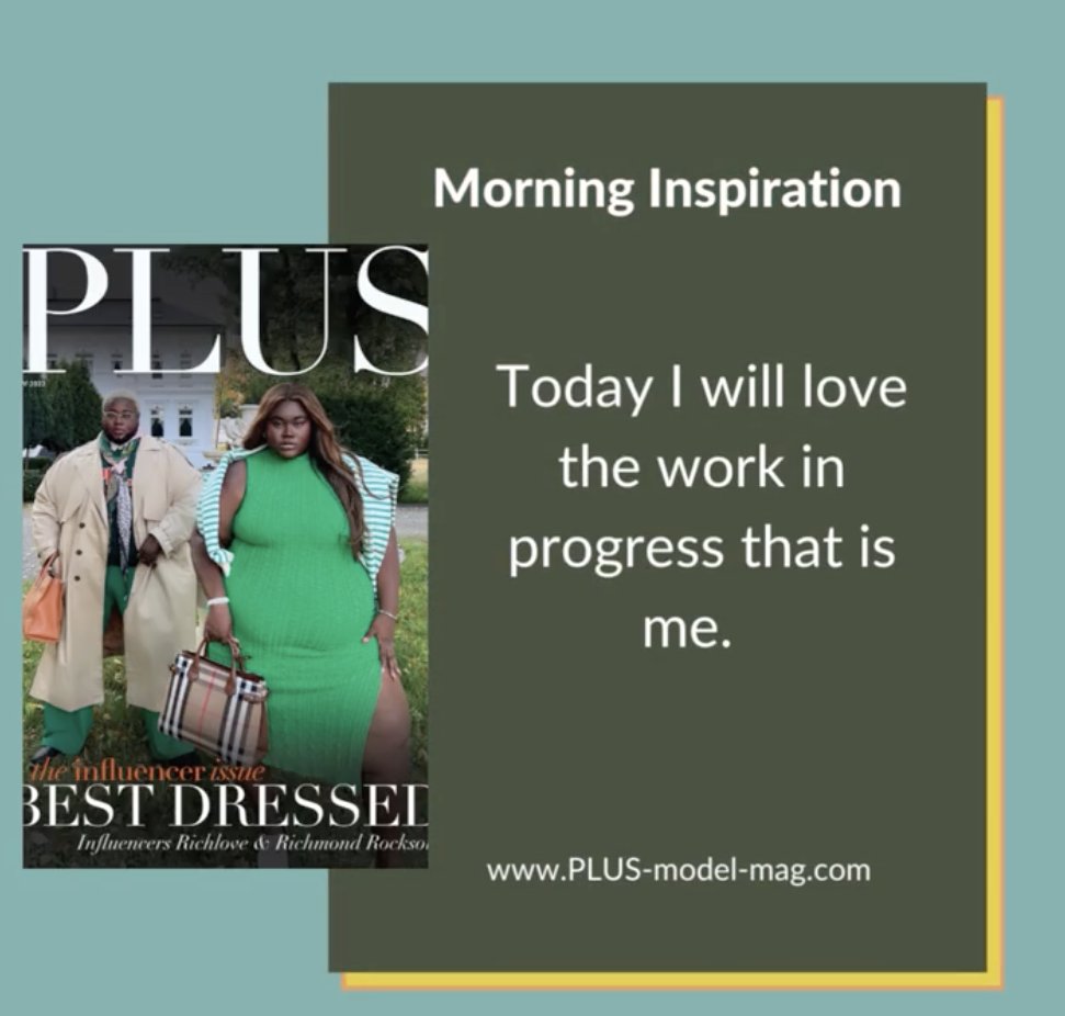 Plusmodelmag's tweet image. Morning Inspiration...
#plusmodelmag