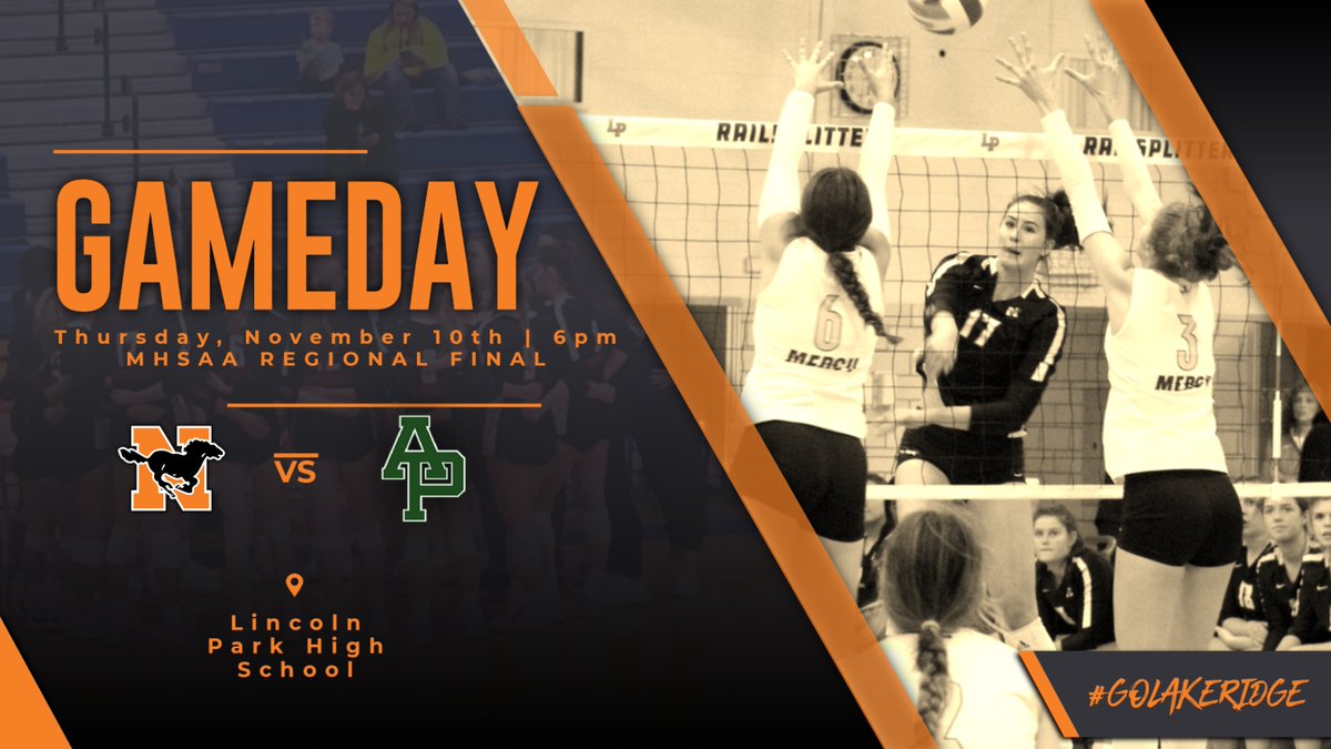 Good luck to the volleyball team in the <a href="/MHSAA/">MHSAA</a> Regional Finals vs. Allen Park tonight at Lincoln Park!  #GoMustangs #RefuseToLose