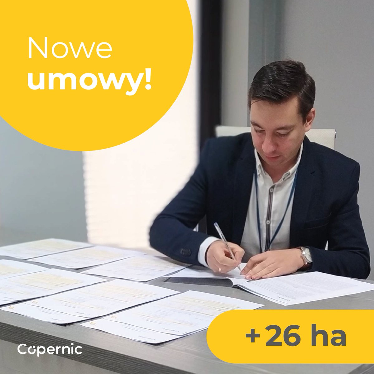 Copernic_io's tweet photo. 📢Kolejny krok w kierunku transformacji energetycznej!
👉Podpisaliśmy dziś umowy dzierżawy gruntów o łącznej powierzchni 26 ha. Dzięki temu powstaną kolejne źródła zielonej energii.🌱
#oze #energetyka #fotowoltaika #sun_energy #green_power #business #milestone #progress https://t.co/5GnY89UMVQ