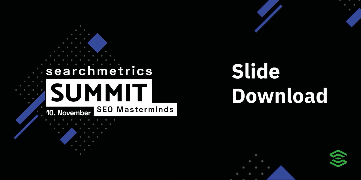Ein Tag voller Eindrücke; Sessions, Expert*innen des #Onlinemarketing. 📨 Holt euch die Slides unseres Summits jetzt als PDF-Download! 👉 ow.ly/804Y50LmCsP #SearchmetricsSummit