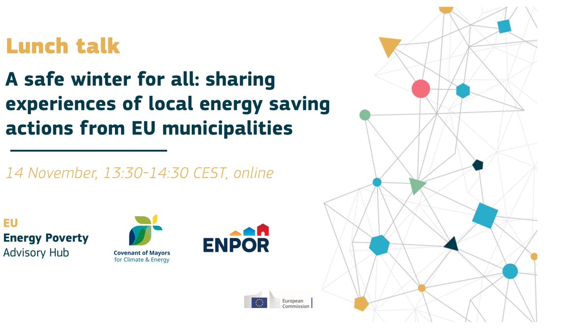 14 november organiseert ENPOR samen met andere partijen een lunchlezing over de energiecrisis. Hoe moeten we bij noodmaatregelen voor energiebesparing omgaan met kwetsbare consumenten? Aanmelden kan via onderstaande link! 

ec.europa.eu/eusurvey/runne…