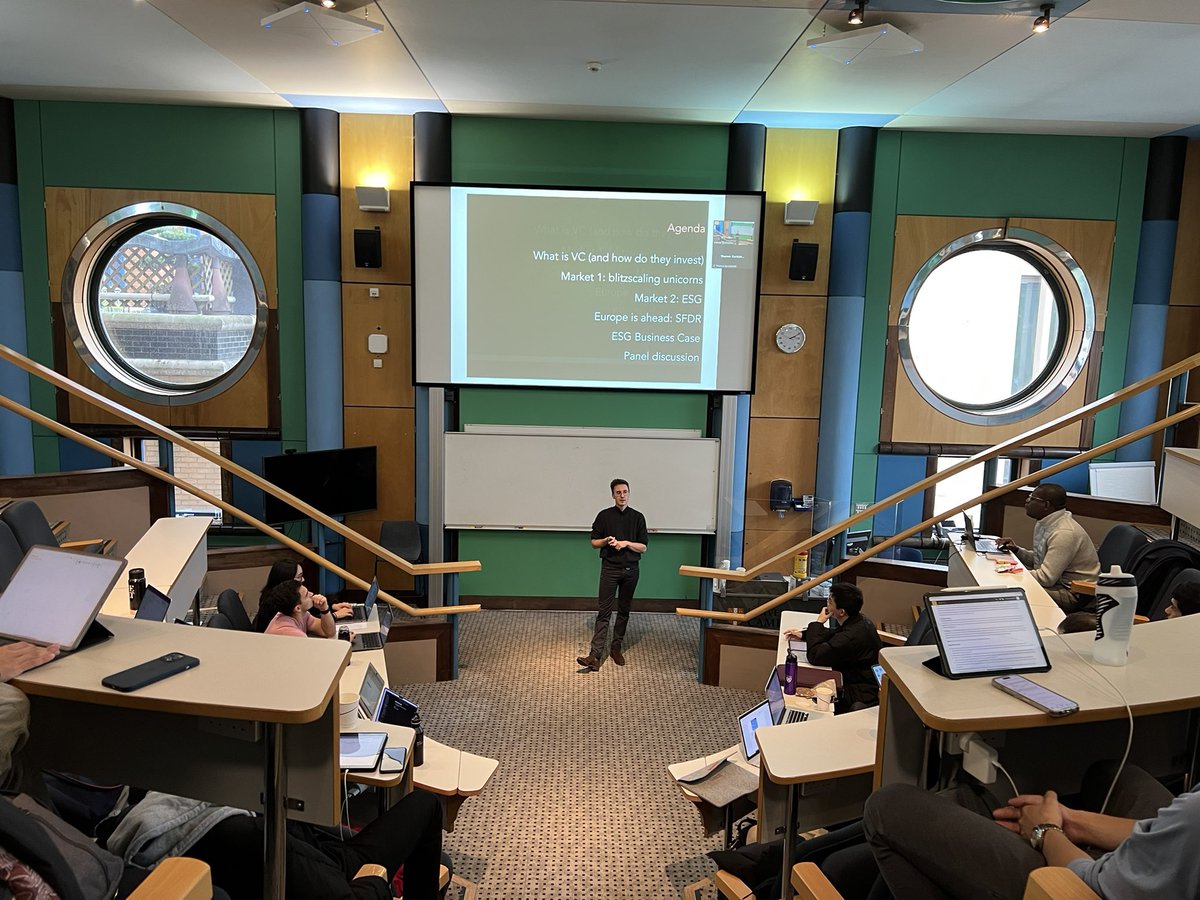 KamiarMohaddes's tweet photo. Great pleasure to have @JFLenhard (Co-Director VentureESG, @MCTDCambridge &amp; @Kings_College) visiting us @CambridgeJBS this afternoon to talk to our students about how #ESG finds its way into #Tech #Investing.  #TechPol22w6 https://t.co/WHbdhmOs65