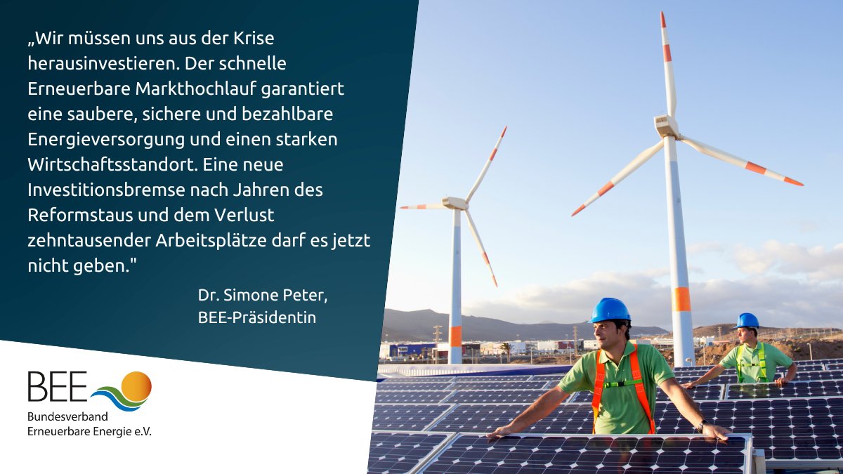 Zu komplex &amp; investitionsfeindlich: In einem Offenen Brief an die #Bundesregierung &amp; Regierungsfraktionen plädiert der BEE erneut dafür Abstand von einer #Erlösabschöpfung zu nehmen. 
Besser ist eine #Solidaritätsabgabe. <a href="/peter_simone/">Simone Peter 🌍 #Erneuerbare</a> 

PM &amp; Brief: bit.ly/3NTxE82