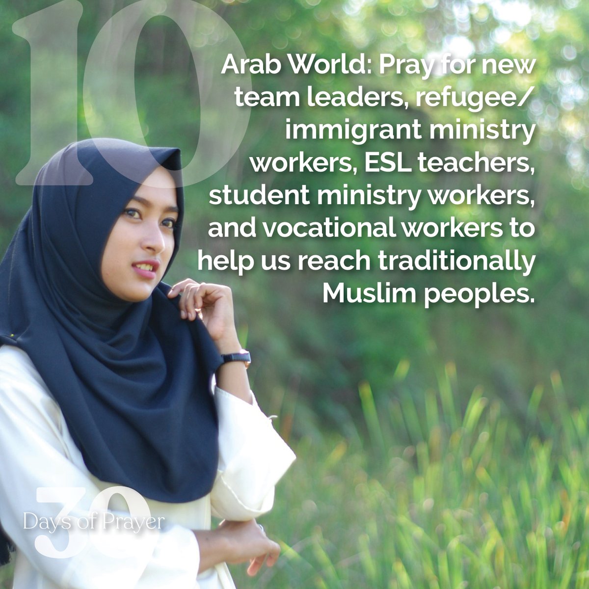 mtwglobal's tweet image. Day 10: Pray for new team leaders, refugee ministry workers, ESL teachers, student ministry workers, and vocational workers to help reach traditionally Muslim people.
#30dop #30daysofprayer #prayerworks #reformedmissionsservices #churchplanting