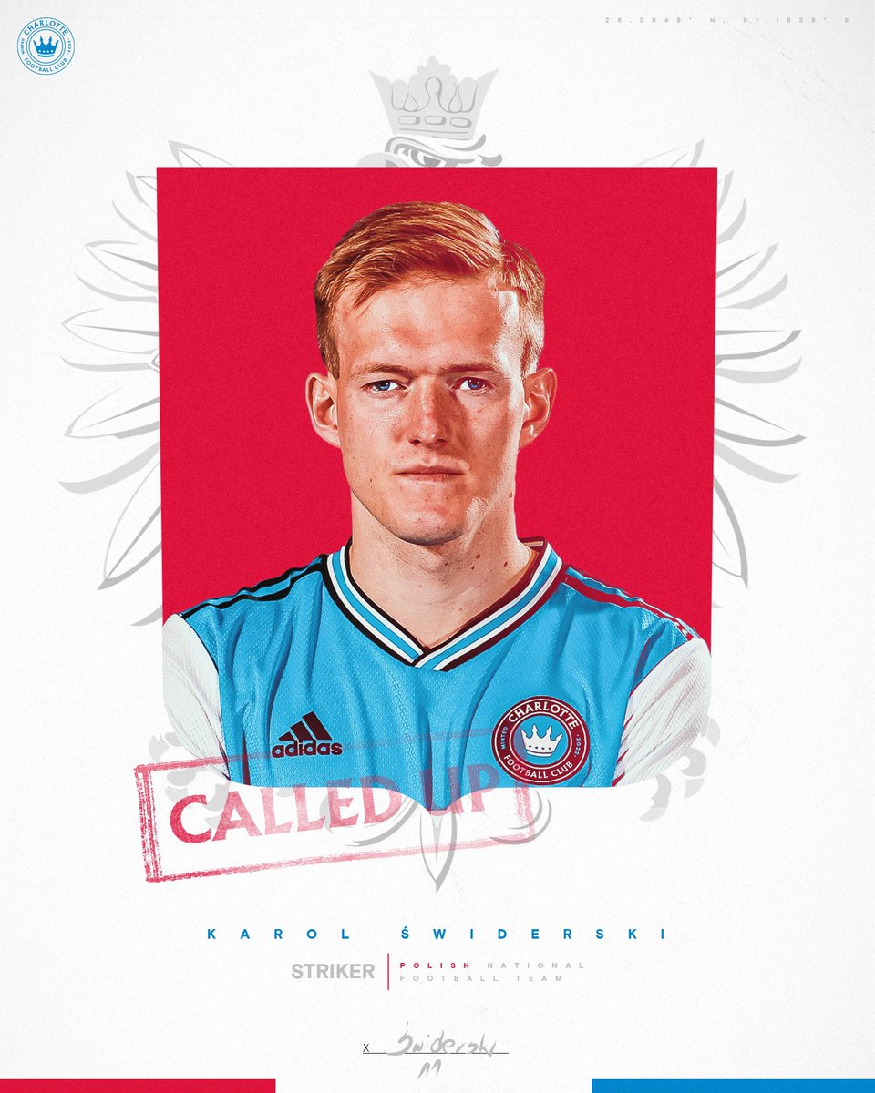 Charlotte FC (@charlottefc) on Twitter photo Off to Qatar 🇵🇱
Congrats <a href="/Swiderski97/">Karol Świderski</a> for getting called up!
#ForTheCrown | <a href="/LaczyNasPilka/">Łączy nas piłka</a> Off to Qatar 🇵🇱
Congrats <a href="/Swiderski97/">Karol Świderski</a> for getting called up!
#ForTheCrown | <a href="/LaczyNasPilka/">Łączy nas piłka</a>