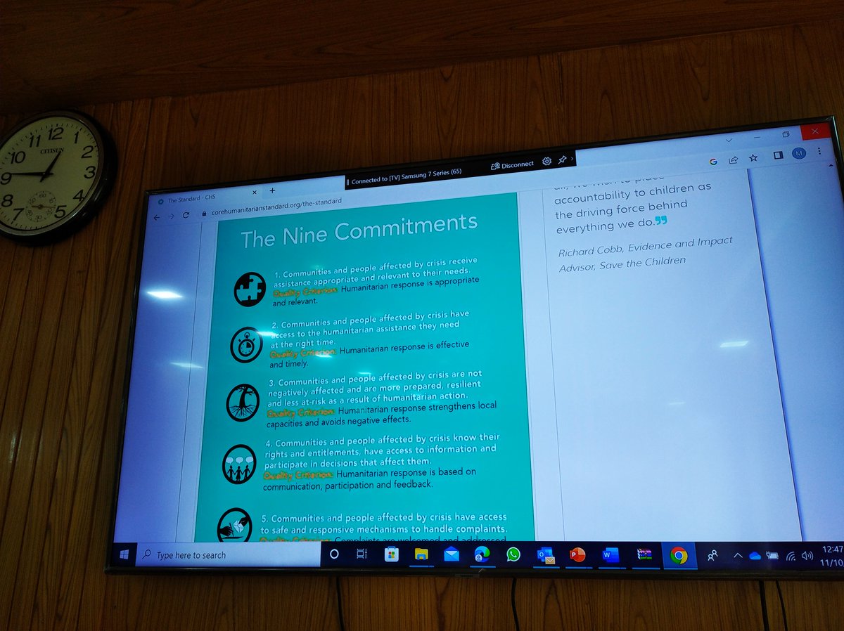 #Sphere Community🇧🇩 organised a consultation on #CHS revision today. I shared exp. from @trust_coast, said, indicators may not equally be applicable to northern &amp; southern NGOs. 62 indicators itself a challenge for LNGOs. Indicator for INGO accountability in partnership needed.