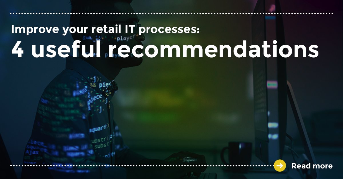 thinkwise's tweet image. Retail companies want to be distinctive, and IT can make a strategic contribution to this objective. Read about our recommendations on how to improve your IT processes: hubs.ly/Q01s02s10

#thinkwise #retail #improveprocesses