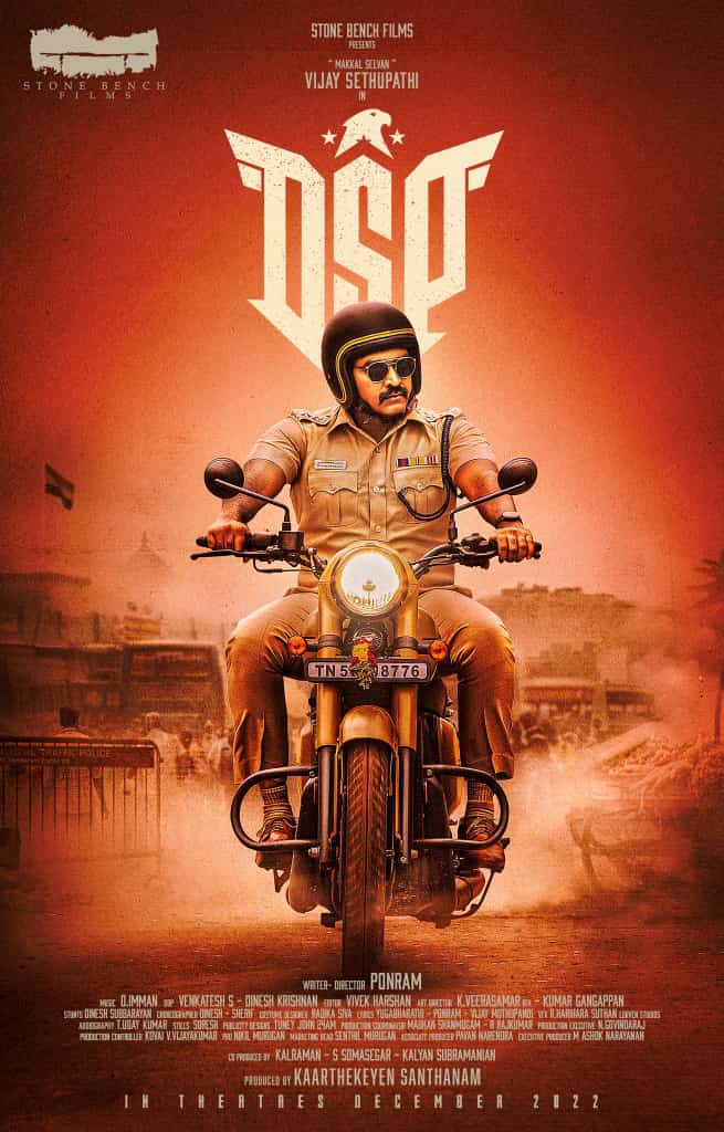 Our #MakkalSelvan @VijaySethuOffl Next #VJS46 Titled As #DSP 🔥🔥..

December Release In Theatres 🔥💯..

VJS as Cop 🔥.

@ponramVVS @anukreethy_vas @StonebenchFilms @karthiksubbaraj @immancomposer

@Chengai_VSPFC @Bulletvikki