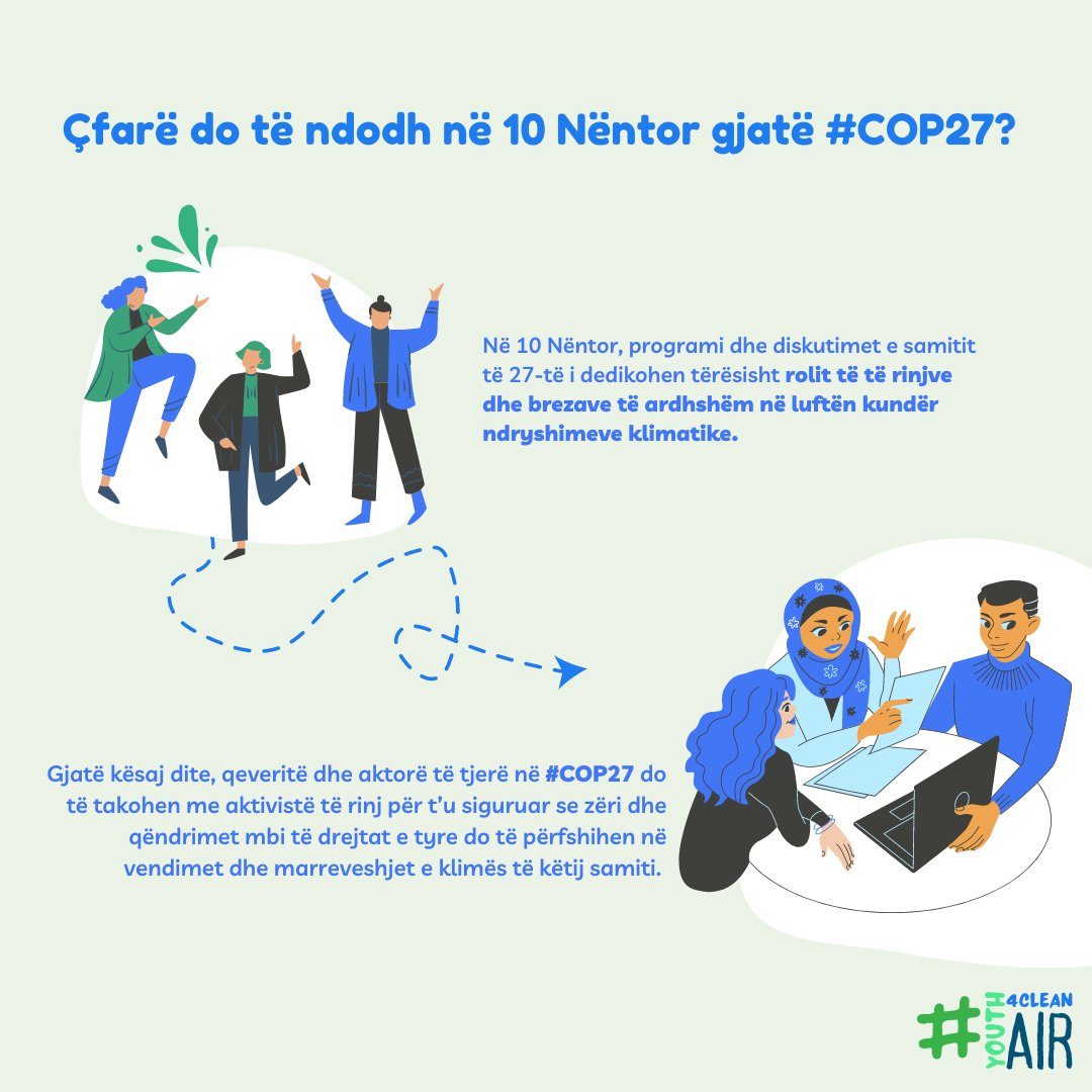 EdenQendra's tweet photo. 🌎#COP27 ka filluar dhe programi ditës së sotme i është dedikuar tërësisht të rinjve dhe fëmijëve  

📌Përse #COP27 është një moment i rëndësishëm për të rinjtë dhë fëmijët? 🤔
📌Cfarë kërkojnë të rinjtë gjatë këtij samiti?✊

Përgjigjet i gjeni këtu👇
@albania_unicef https://t.co/LlqDbmlMNu
