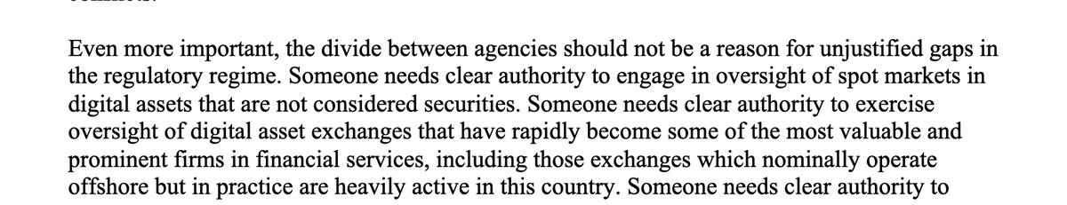 kwerb's tweet photo. Here's what I said in February to the Senate Agriculture Committee, which oversees the CFTC, about the need to investigate offshore exchanges.

SBF was sitting next to me. https://t.co/lXb0nVvG2A