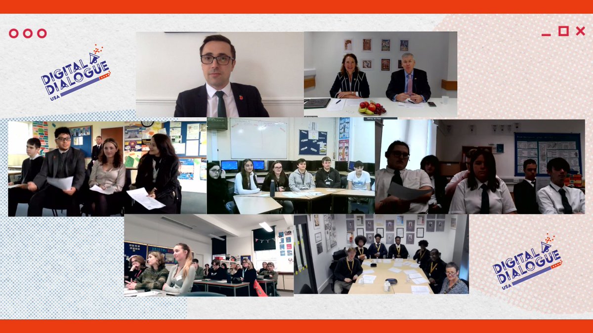Our third and final session today welcomes <a href="/HGSBath/">Hayesfield Girls' School and Mixed Sixth Form</a>, <a href="/s_ninian/">St.Ninian's High School</a>, <a href="/MaestegSchool/">Maesteg School</a>, <a href="/UrswickSchool/">The Urswick School</a>, &amp; <a href="/WoodkirkAcademy/">Woodkirk Academy</a>. Thank you once again to former Congresspeople <a href="/Elizabeth_Esty/">Elizabeth Esty</a> and <a href="/RepRobWoodall/">Rob Woodall</a> for taking part in #DigitalDialogueUSA. The TPP team has been so happy to host you!