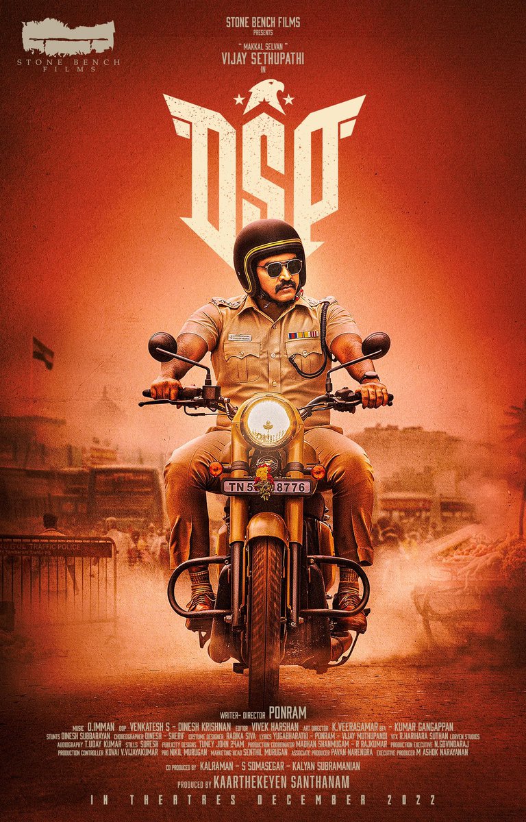 #DSP first look. Massy one from @VijaySethuOffl bro ,@ponramVVS &team @ponramvvs @karthiksubbaraj @immancomposer @kaarthekeyens @kalyanshankar @anukreethy_vas @stonebenchers @vivekharshan @Venkatesh7888 @dineshkrishnanb @veerasamar @kumar_gangappan @sherif_choreo