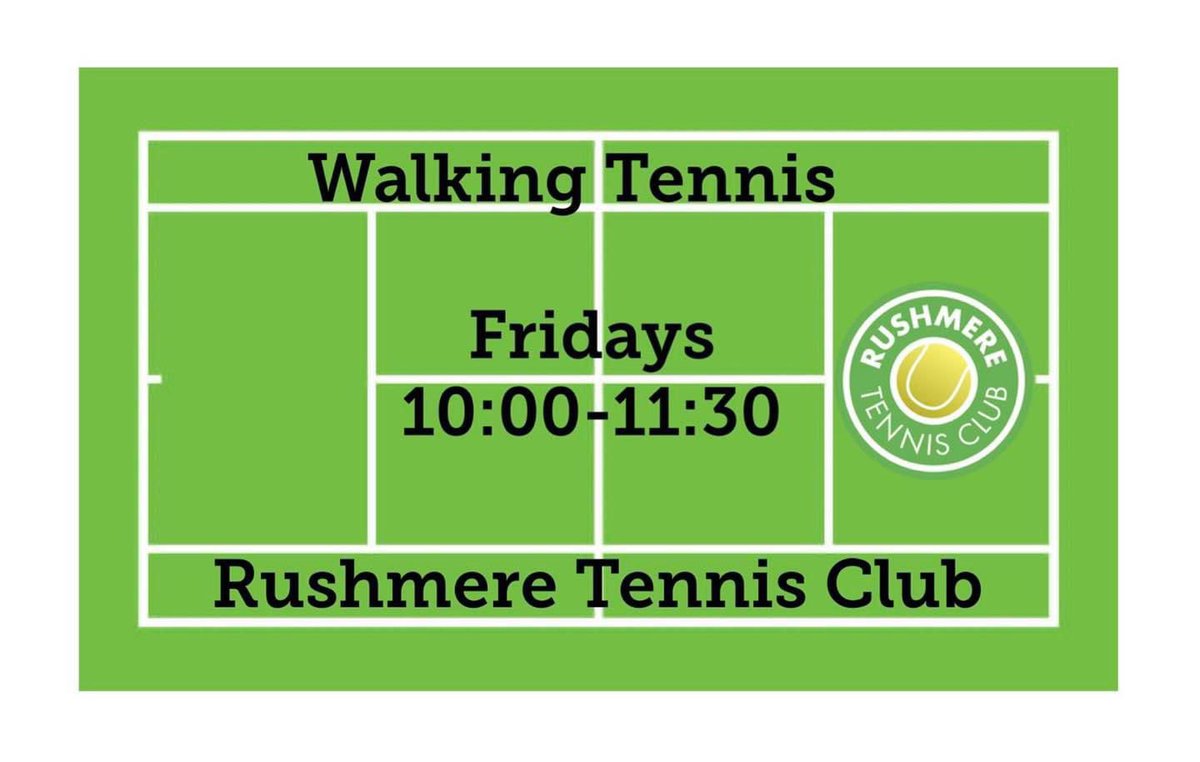 rushmeretennis's tweet photo. Walking Tennis is getting popular @rushmeretennis!! #Northants. A new session is starting on Friday mornings. No experience needed. All equipment provided. Just turn up! https://t.co/TQ5qKgEQ2M